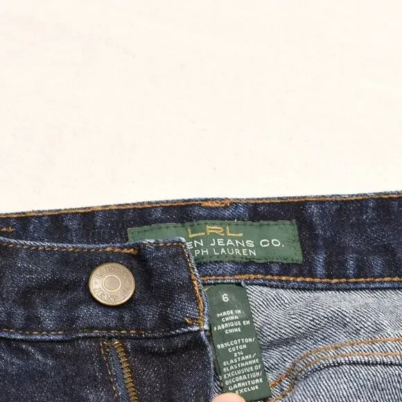 Lauren Ralph Lauren Women Straight Denim Skirt Cotton Blue Size 6 Knee Length - Picture 7 of 8